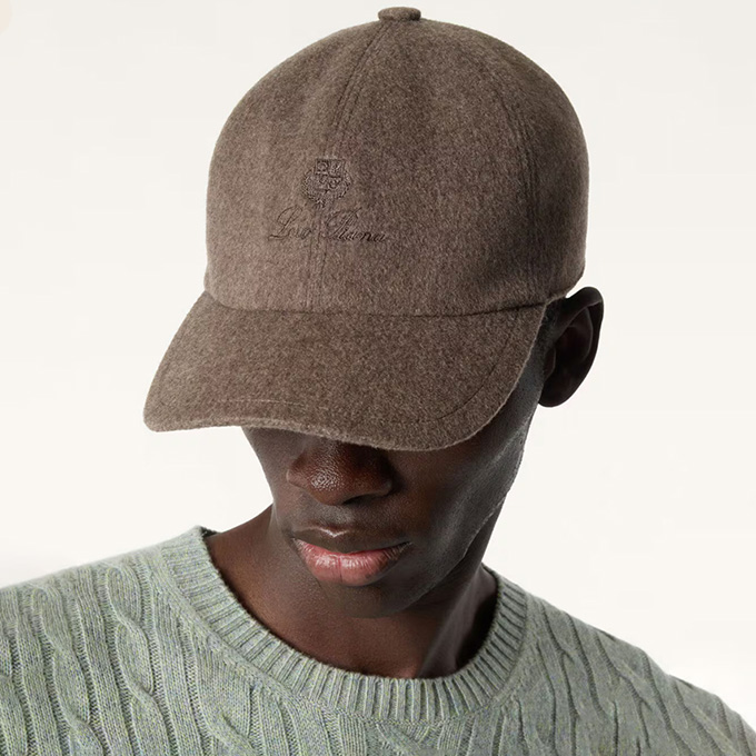 loro piana cashmere embroidered baseball cap